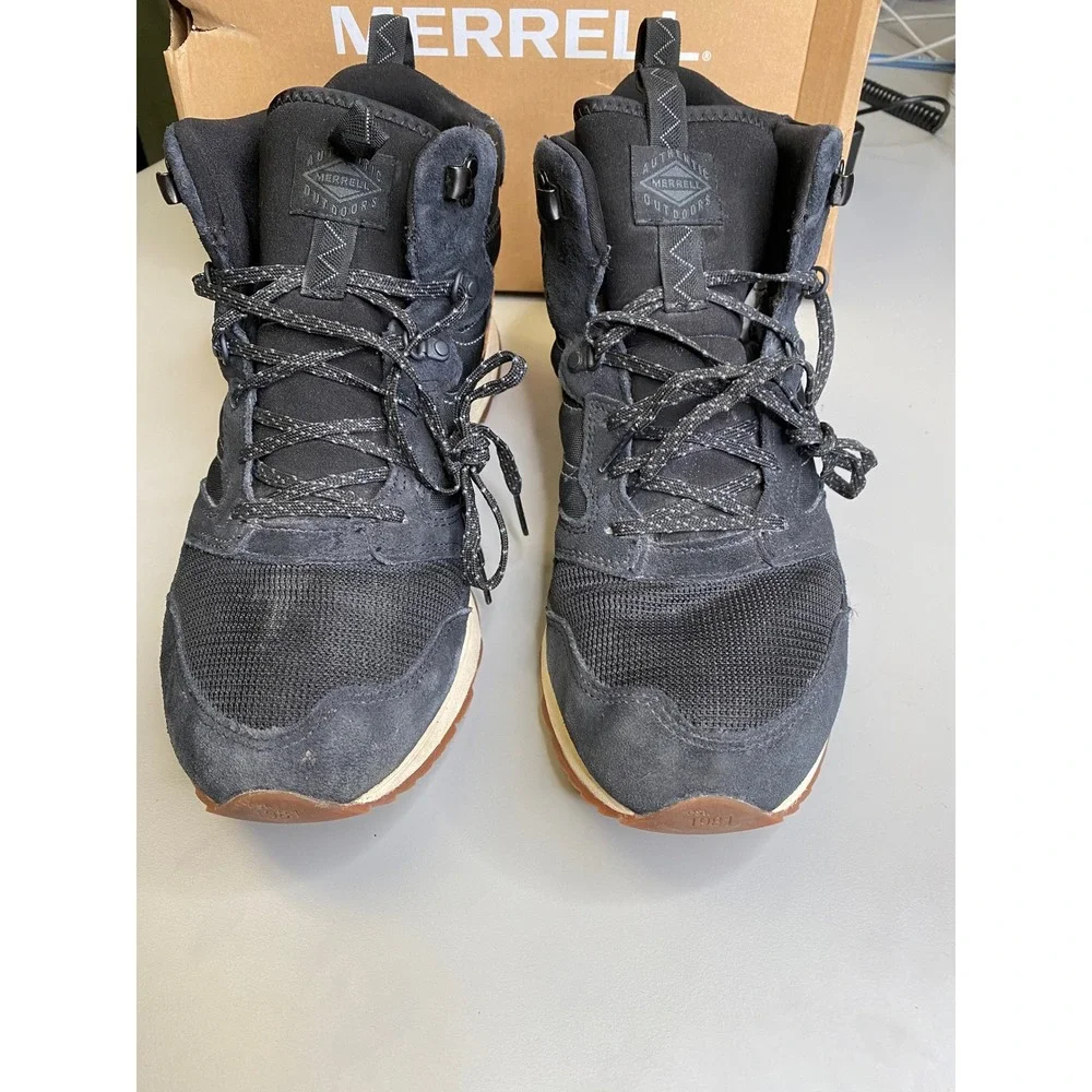 Merrell Alpine 83 Sneaker Recraft Mid WP Black Noir Mens 12 J006719 Hiking Boots
